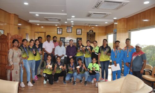 महिला हेडबॉल प्रतियोगिता में  बिलासपुर की 4 खिलाड़ी हुई शामिल